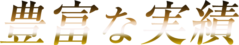 豊富な実績